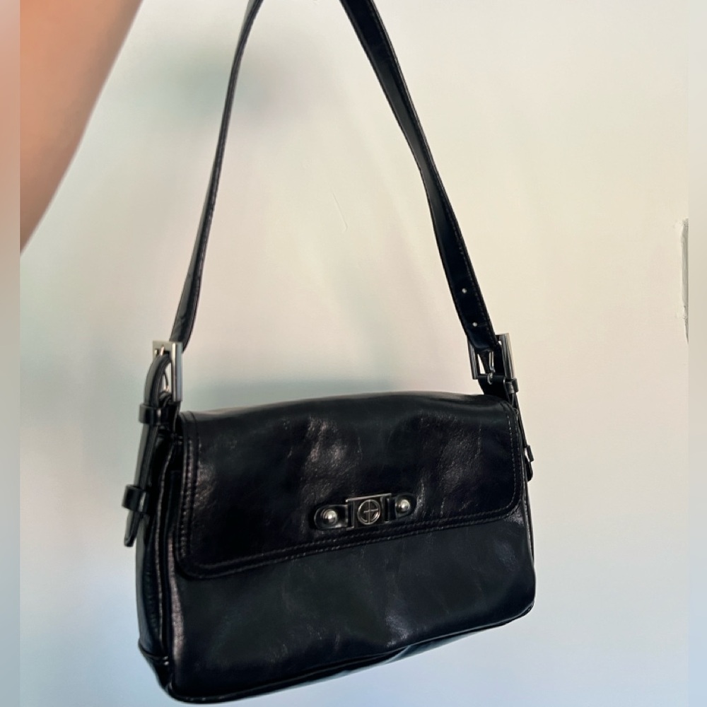 Giani Bernini Black Leather Shoulder Bag